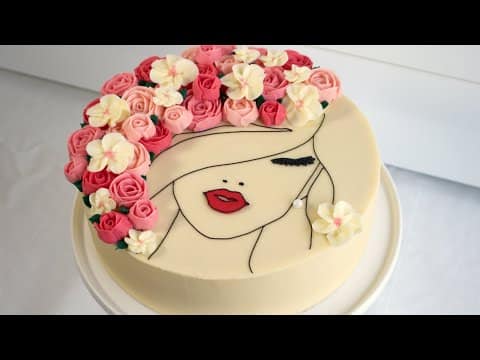 Floral Face Cake! - Cake Decorating
