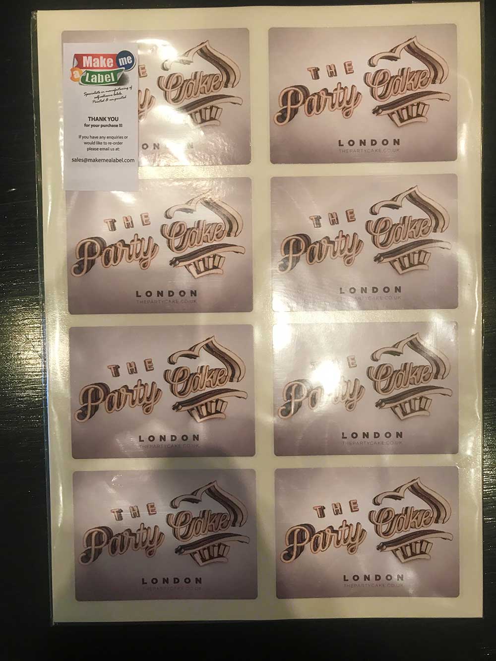 The Party Cake Shipping Stickers