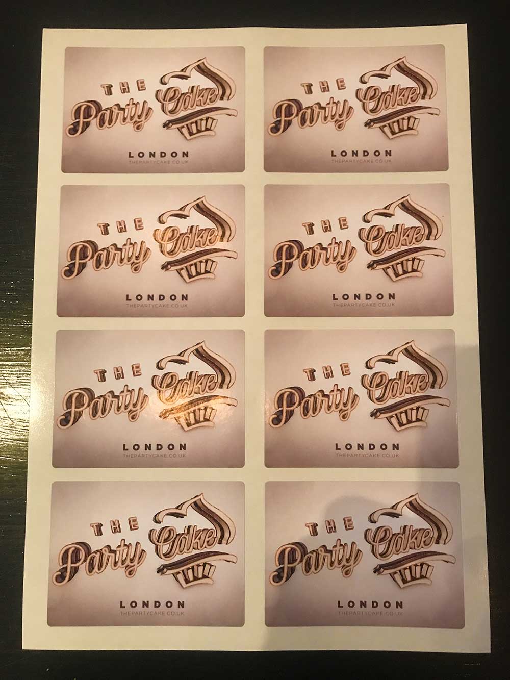 The Party Cake Shipping Stickers
