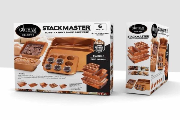 Gotham Steel 6 Piece Stackmaster Bakeware Set