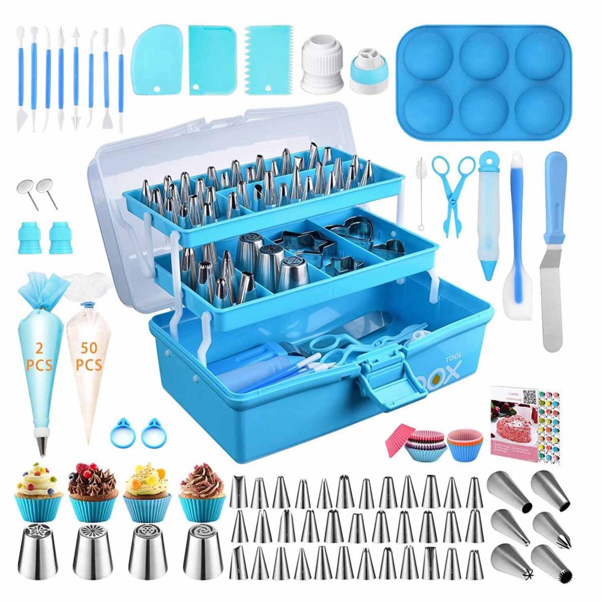 Blue Cake Decorating Tool Box • The Party Cake • TPC