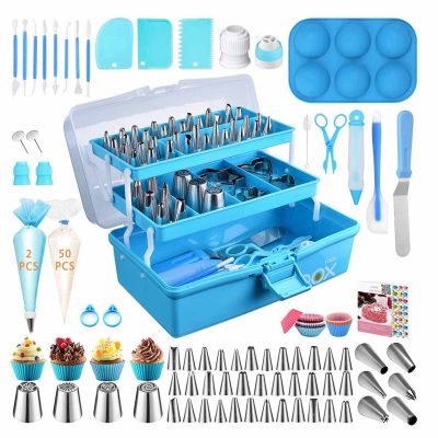 Blue Cake Decorating Tool Box