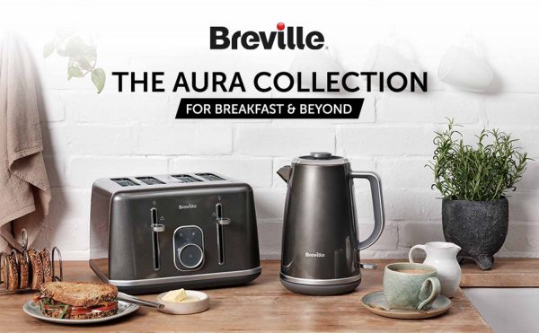Breville Aura Shimmer Grey Breakfast Set