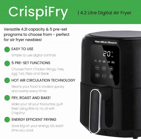 Hamilton Beach CrispiFry 4.2L Digital Air Fryer
