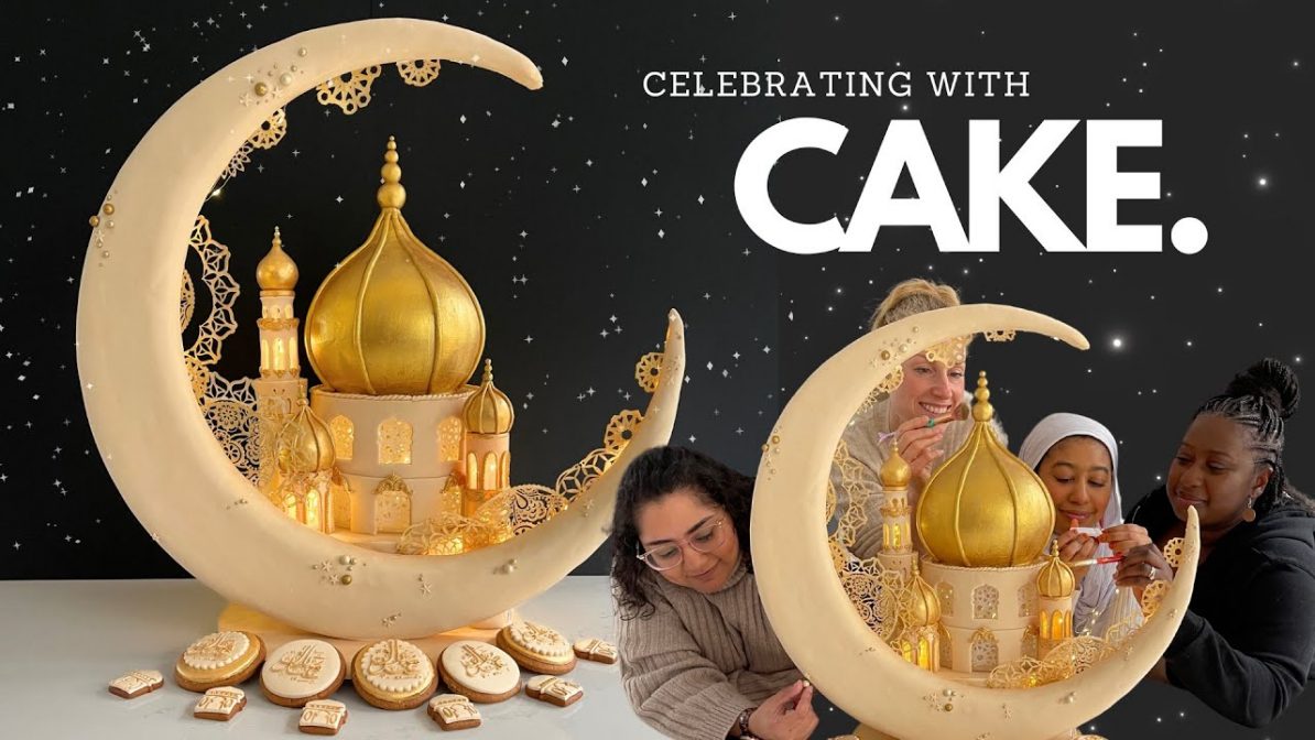 Eid Celebration Cake; Making a Cake Mosque ✨