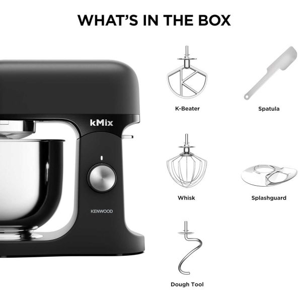 Kenwood kMix Sleek Black Stand Mixer 5L KMX751ABK Kenwood kMix Sleek Black Stand Mixer 5L KMX751ABK