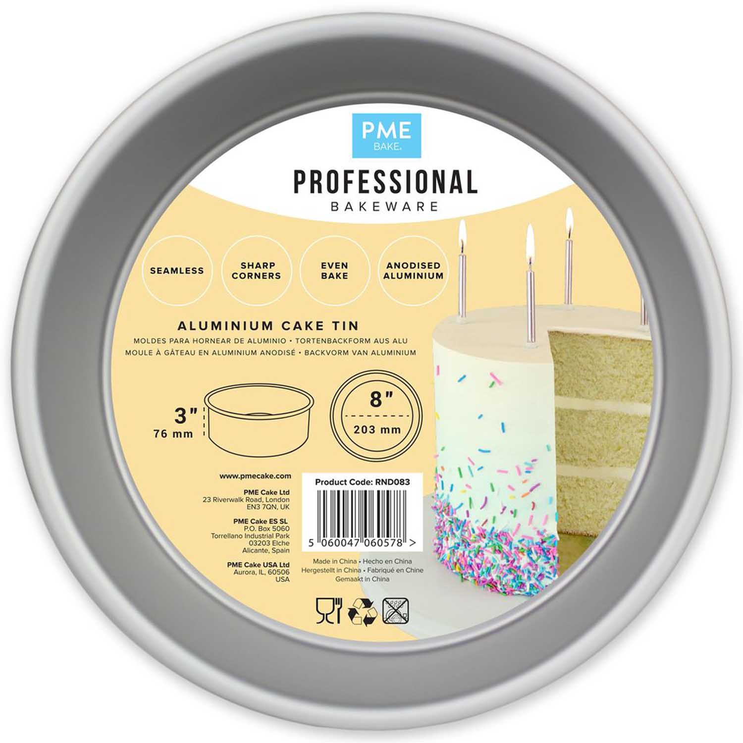 PME Pro Round Cake Pans 5 PME Pro Round Cake Pans
